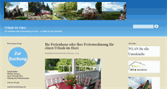 Desktop Screenshot of harz-ferienhaus-ferienwohnung.de