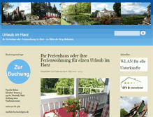 Tablet Screenshot of harz-ferienhaus-ferienwohnung.de